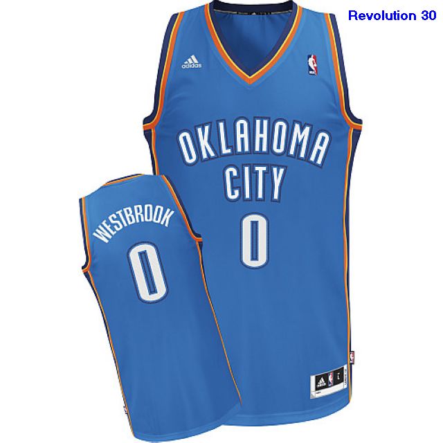 Running Sneakers NBA Oklahoma City Thunder Russell Westbrook Revolution 30 Swingman Road Adidas Jersey